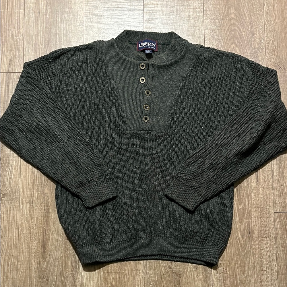Liberty Vintage Men's Olive Green Crewneck Sweater Size XXL